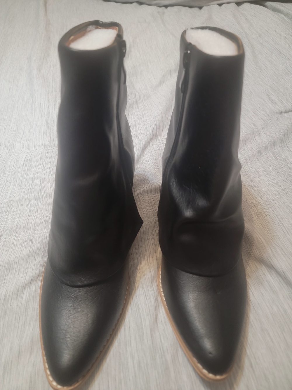 Black Pointed-Toe Ankle Boots